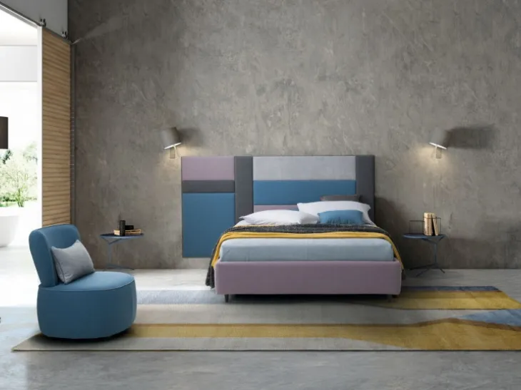 Letto singolo con testiera modulare Ground di Le Comfort