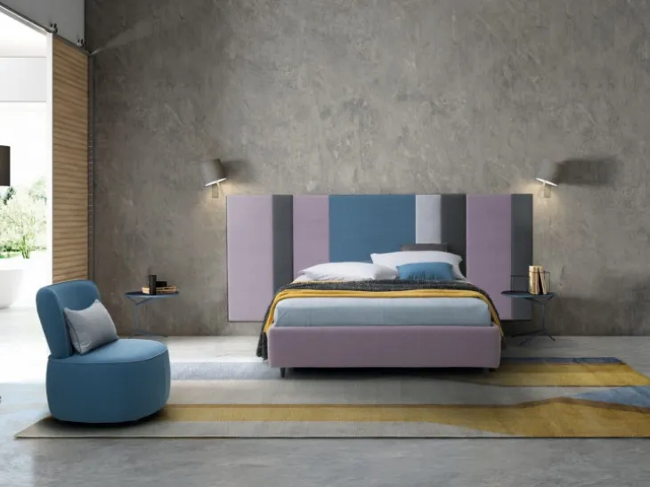 Letto singolo con testiera modulare Ground di Le Comfort