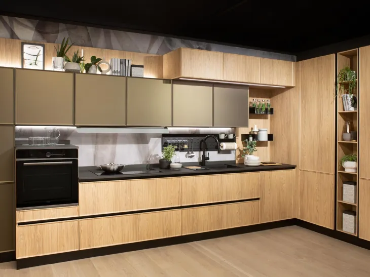 Cucina Moderna angolare Diamante rovere light di Mobilturi