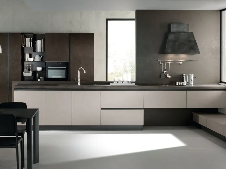 evo-cucina-agora-particolare-top-bordo-dritto-grigio-cemento - EVO